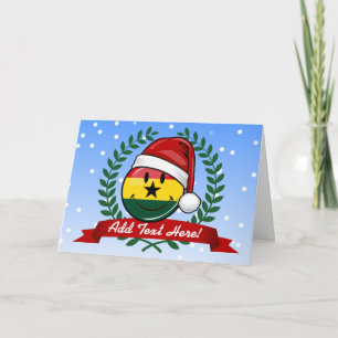 Heel de Stijl van Kerstmis van de Vlag Ghanian Feestdagen Kaart