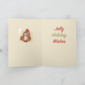 Heel de Uil van Kerstmis Feestdagen Kaart (Binnen)