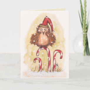 Heel de Uil van Kerstmis Feestdagen Kaart