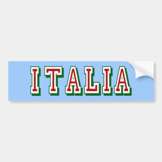 Heel eenvoudige maar coole Italiaanse logo Bumpersticker (Voorkant)