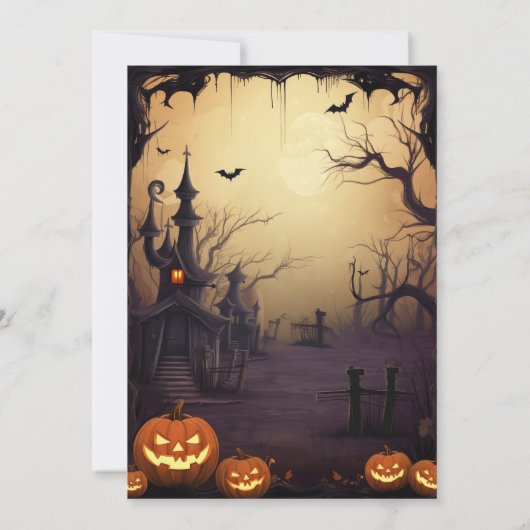 Heel eng Halloween-feest Kaart (Achterkant)