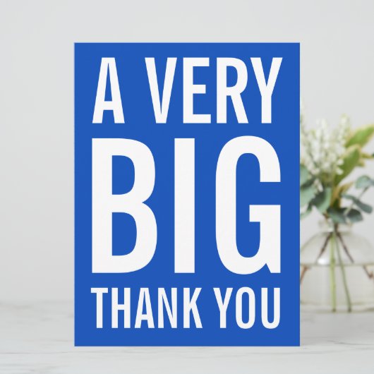 Heel erg bedankt, Blue Kaart (Staand voorkant)