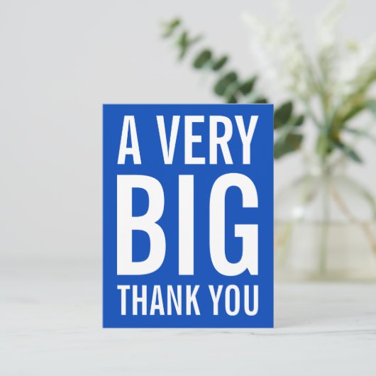 Heel erg bedankt, Blue Kaart (Staand voorkant)