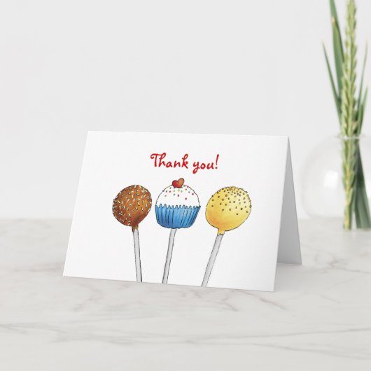 Heel erg bedankt - Cake Pop - Wenskaart (Voorkant)