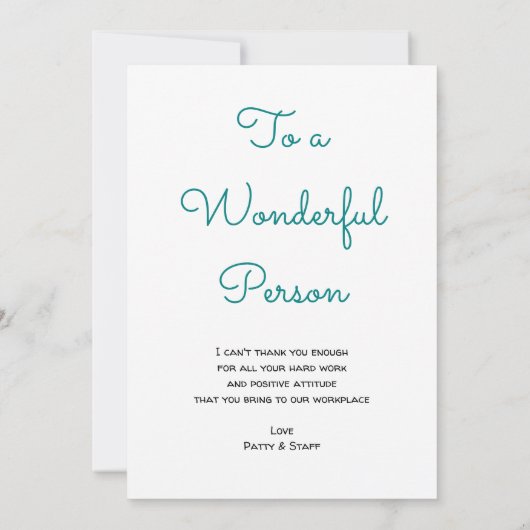 Heel erg bedankt, Casual Kantoor Bedankkaart (Achterkant)