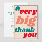 Heel erg bedankt, Casual Kantoor Bedankkaart (Voorkant / Achterkant)