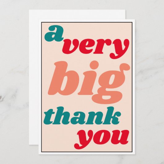 Heel erg bedankt, Casual Kantoor Bedankkaart (Voorkant / Achterkant)