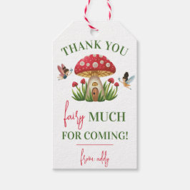 Heel erg bedankt! Fairy Garden Mushroom House Cadeaulabel