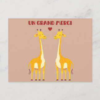 Heel erg bedankt, giraffe briefkaart