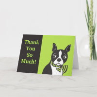 Heel erg bedankt! Green Black Boston Terrier Kaart