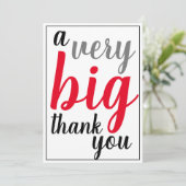 Heel erg bedankt, Kantoor, Rood Black Bedankkaart (Staand voorkant)