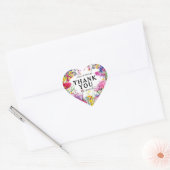 Heel erg bedankt! Meadow Blooms Bliss Hart Sticker (Envelop)