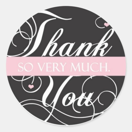 Heel erg bedankt ronde sticker (Voorkant)