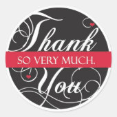 Heel erg bedankt ronde sticker (Voorkant)