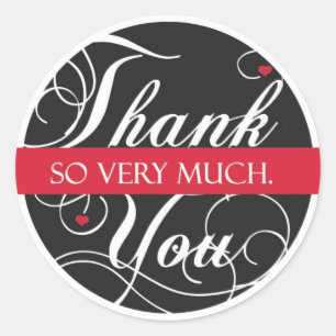 Heel erg bedankt ronde sticker