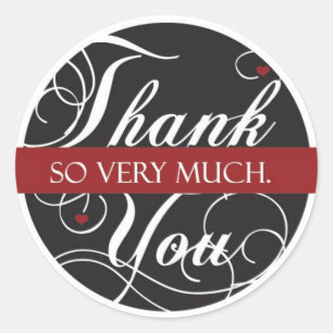 Heel erg bedankt ronde sticker