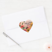 🌻Heel erg bedankt Sunny Petals & Scarlet Blooms Hart Sticker (Envelop)