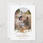 "Heel erg bedankt" Thanksgiving foto Feestdagenkaart (Voorkant)