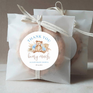 Heel erg bedankt voor de babyshower ronde sticker