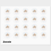 Heel erg bedankt voor de babyshower ronde sticker (Vel)