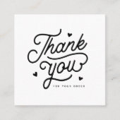 Heel erg bedankt voor je QR-code Vierkante Visitekaartje (Voorkant)