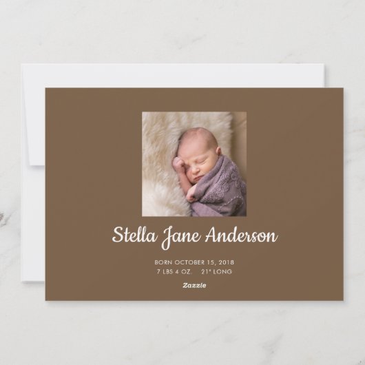 Heel erg dankbaar | Thanksgiving geboorteaankondig Feestdagenkaart (Achterkant)