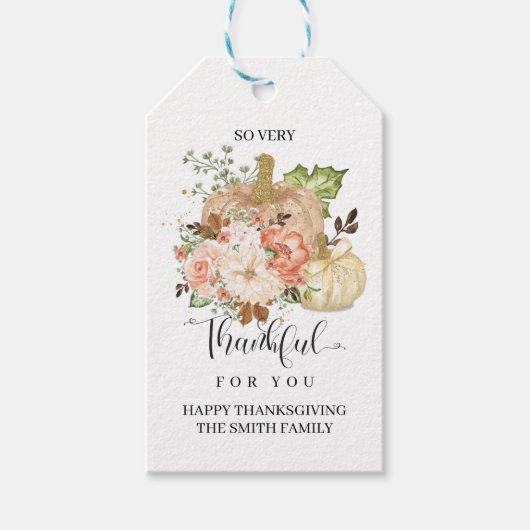 Heel erg dankbaar voor je, Thanksgiving Cadeaulabel (Voorkant)