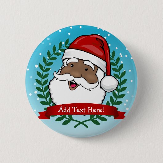 Heel Etnische Kerstmis van de Kerstman Ronde Button 5,7 Cm (Voorkant)