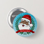 Heel Etnische Kerstmis van de Kerstman Ronde Button 5,7 Cm (Voorkant /achterkant)