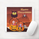 Heel fijn, gelukkig halloween ontwerp muismat (Met muis)