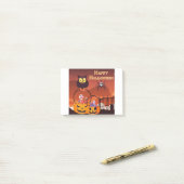 Heel fijn, gelukkig halloween ontwerp post-it® notes (Op bureau)