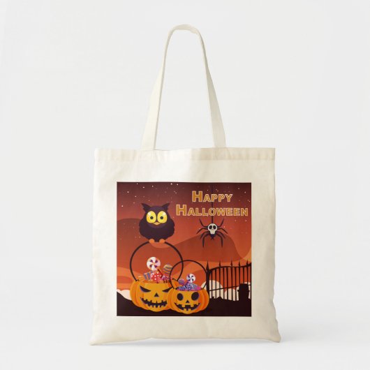 Heel fijn, gelukkig halloween ontwerp tote bag (Voorkant)