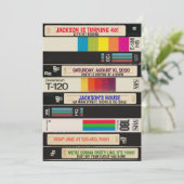 Heel gaaf terug naar 90s verjaardagsuitnodiging kaart (Staand voorkant)