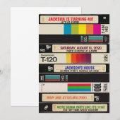 Heel gaaf terug naar 90s verjaardagsuitnodiging kaart (Voorkant / Achterkant)