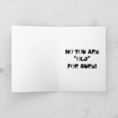 HEEL GEK SKELET OP "JE" OVER DE HEUVEL VERJAARDAG KAART (Binnen)