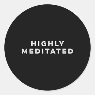 Heel gemediteerde meditatie yoga nieuwigheid ronde sticker