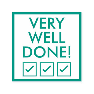 "HEEL GOED GEDAAN!" Rubberstempel sorteren Zelfinktende Stempel