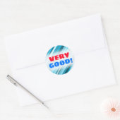 HEEL GOED! + oceaangeïnspireerde blauwe/Blauwgroen Ronde Sticker (Envelop)