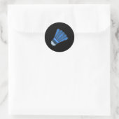 Heel graag badminton shuttle birdie 1 ronde sticker (Tas)