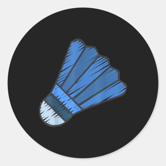 Heel graag badminton shuttle birdie 1 ronde sticker (Voorkant)