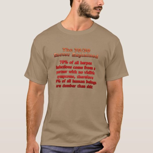 Heel grappig - de 70-30 factor uitgelegd t-shirt (Voorkant)