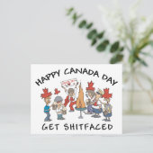 Heel grappig, Happy Canada Day Briefkaart (Staand voorkant)