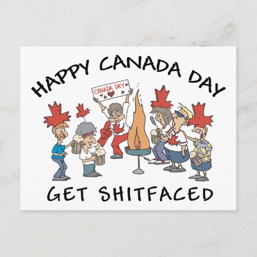 Heel grappig, Happy Canada Day Briefkaart (Voorkant)