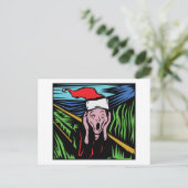 Heel grappig kerst feestdagenkaart (Staand voorkant)