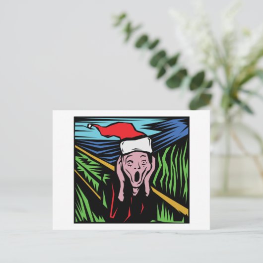 Heel grappig kerst feestdagenkaart (Staand voorkant)