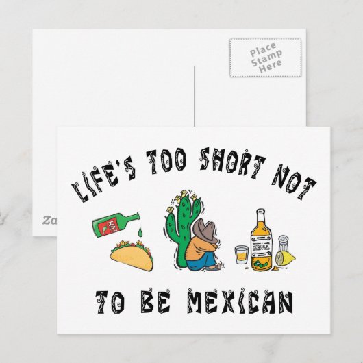 Heel grappig Mexicaans Briefkaart (Voorkant / Achterkant)
