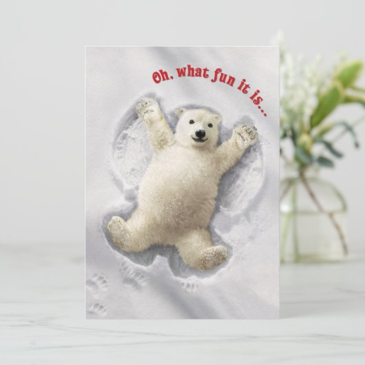 Heel Grote Sneeuwengel Kaart (Staand voorkant)