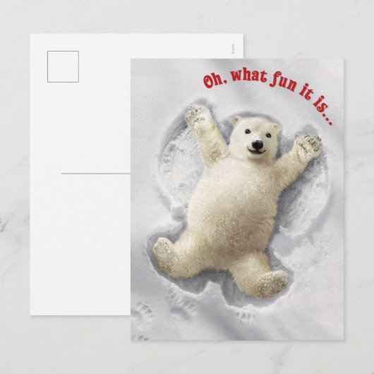 Heel Grote Sneeuwengel Uitnodiging Briefkaart (Voorkant / Achterkant)