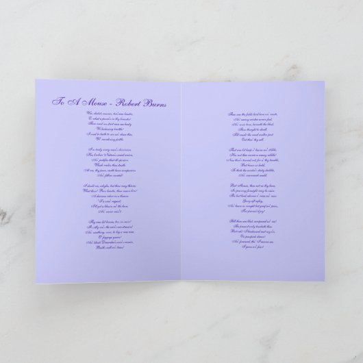 Heel klein, sleekit, cowran, de tim'rous kaart van (Binnen)