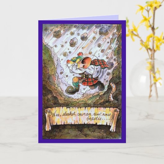 Heel klein, sleekit, cowran, de tim'rous kaart van (Gele Bloem)